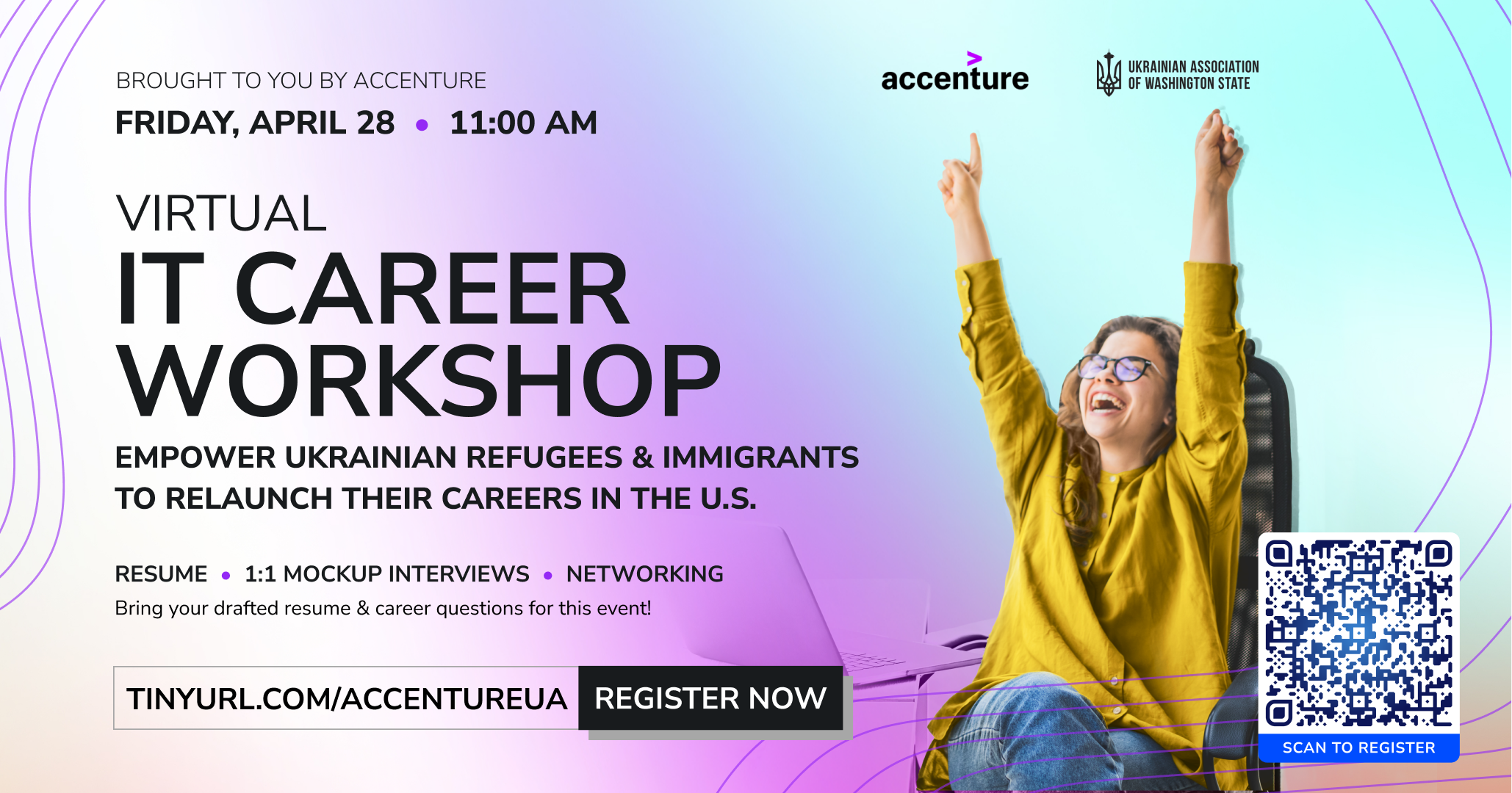 IT Career Workshop for Ukrainian Refugees & Immigrants hosted by Accenture